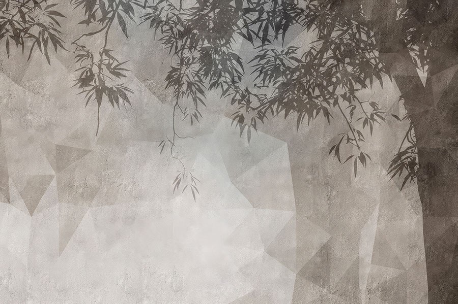 Minimalist Eskiz Ağaç Dalları Duvar Kağıdı