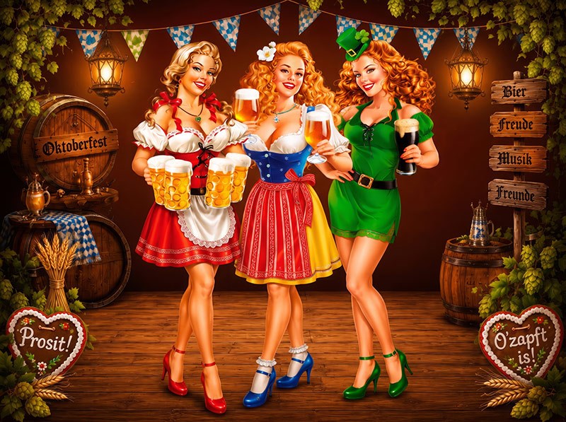 Oktoberfest Bira Festivali Temalı Duvar Kağıdı