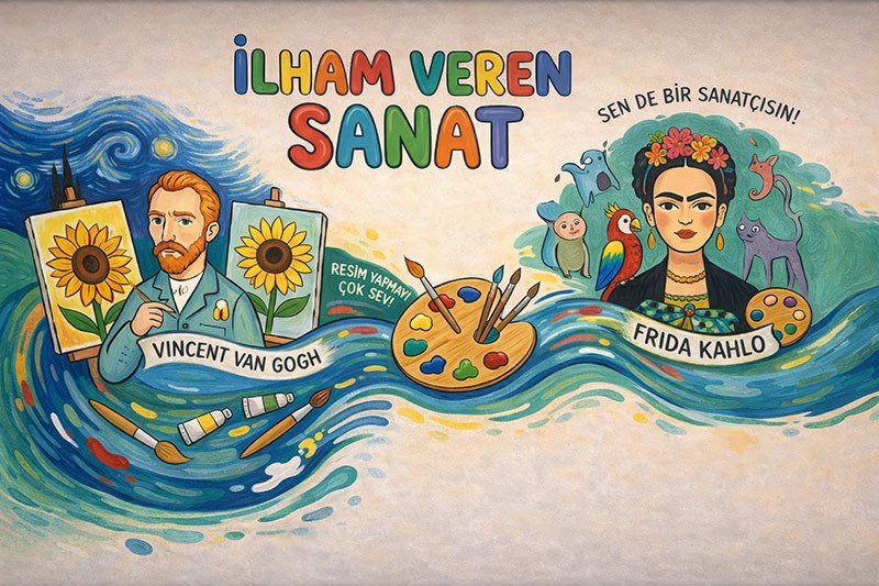 Vincent Van Gogh ve Frida Kahlo Sanat Duvar Kağıdı