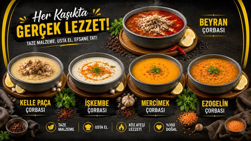 Yöresel Çorba Çeşitleri Lokanta Duvar Kağıdı