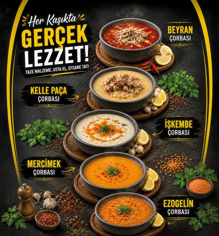 Çorba Çeşitleri Tasarımı Duvar Kağıdı