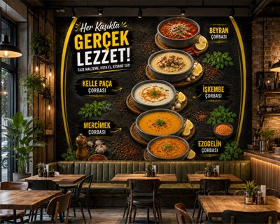 Çorba Çeşitleri Tasarımı Duvar Kağıdı